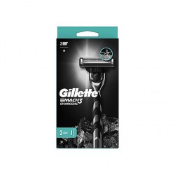 Aparat de ras Gillette Mach3 Charcoal + 2 rezerve 